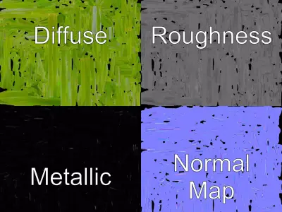 Lush Grass Blades model pack Low-poly 3D model