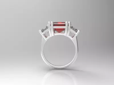 Big ruby ring  3D print model
