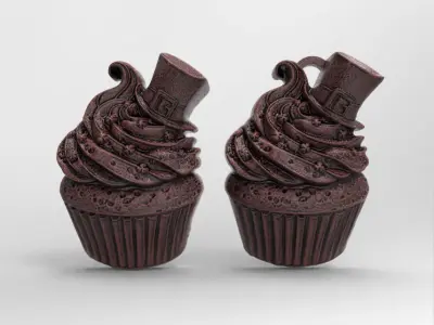 st patrick day hat cup cake decor  3D print model