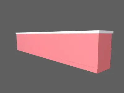 Commercial Lockers Two Row Low-poly 3D model