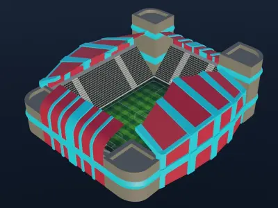 Football Stadium - Trabzonspor Low-poly 3D model