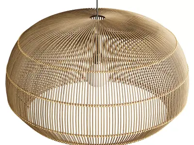 Nordic Chandelier Bamboo Hanging Lamps 3D model