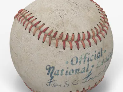 National League Baseball Ball 1950-1965 3D model