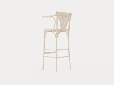 No 135 Bar stool - Black Low-poly 3D model