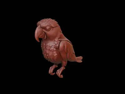 Parrot Animal Sculpture 3D print model