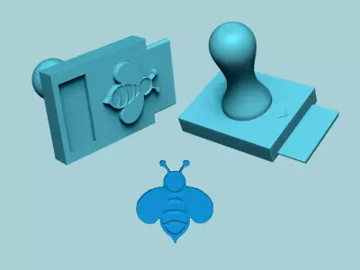 Stamp 41 - Bee - Fondant Decoration Maker Toy 3D print model