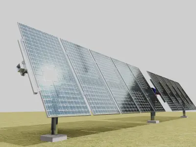 Solar Tracker Systems Type-3 3D model