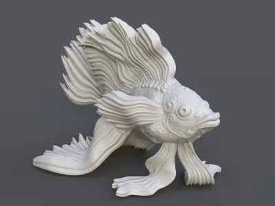 Goldfish Statue 220602 3D print model
