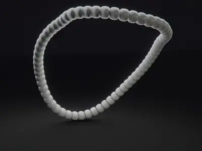 Diamond Bead Necklace Low-poly 3D model