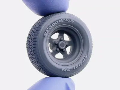 15x10 Weld Pro Star Wheel BFGoodrich Radial Tire 3D print model