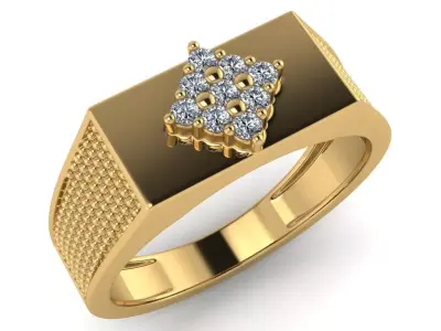light weight gold diamond rings-C111116SKCH2025999-wt-5-10 3D print model