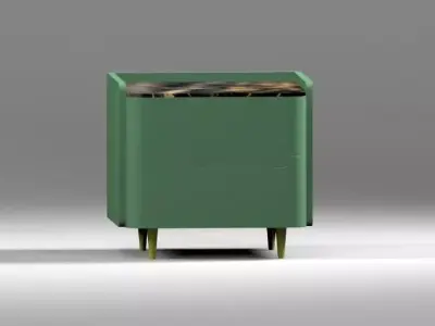 side table marble top Free low-poly 3D model