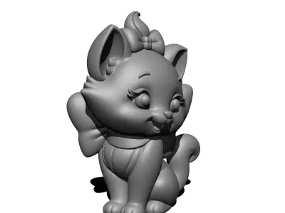 Marie cat 3D print model