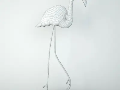 Think Pink Painted Tabletop Sculpture 3D model