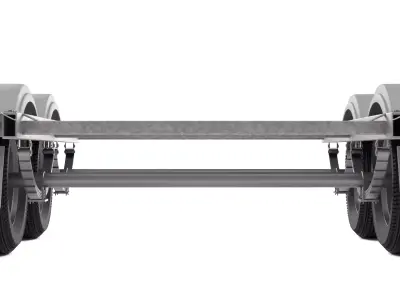 Dual Axle Boat Trailer 3D model