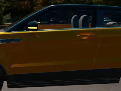 Yellow Range Rover Car  3D model