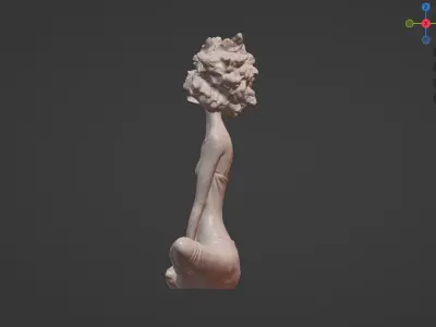Valerie Hadida Sculpture - Curly girl 3D print model