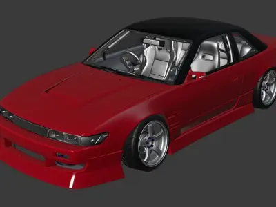 Origin Aggressive Body Kit  S13 Silvia GTS GT7 Base 3D model