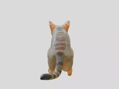 Bengal Cat Realistic 3D Model Low-poly 3D model