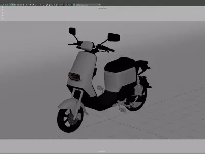 Yadea DE3 Electric Scooter moto vehicle bike 3D model