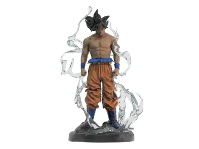 Songoku Super Saiyan Low-poly 3D model
