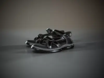 Sport Sandals Low-poly 3D model