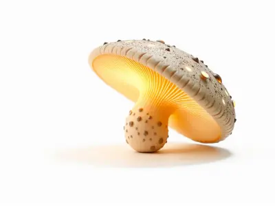 Futuristic Glowing Mushroom model pack Low-poly 3D model