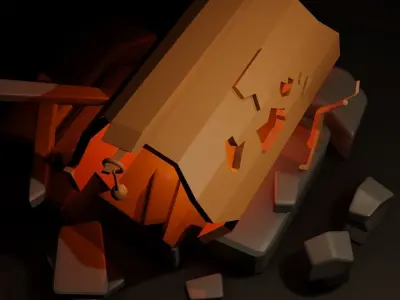 Decorative Log Free low-poly 3D model