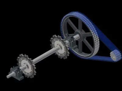 Head shaft assembly - Apron Conveyor 3D print model