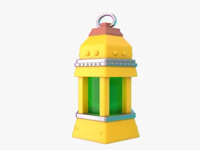 Cartoon Lantern 3D model