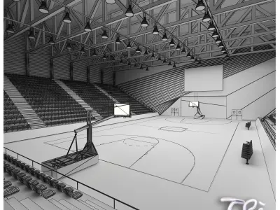BASKETBALL PAVILION 3 3D model