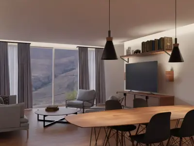 Modern Living Room Free 3D model