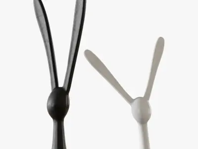 Figurines of rabbits 3D model