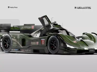 Melvore Hypercar Concept LMDh  Low-poly 3D model