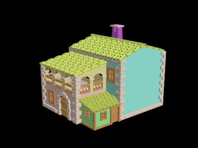 Medieval House 24 3D Model 3D model