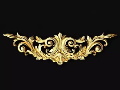 Central decor ornament for furniture 3D model 871
