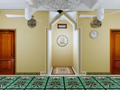 little Mosque or mushola islam prayer room  3D model