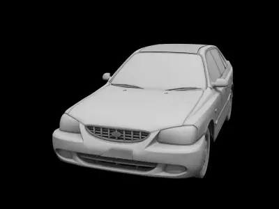 hyundai accent car 3d model 3D model