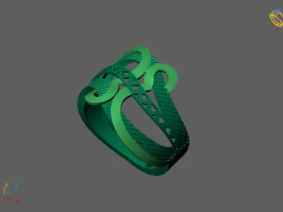 Fancy Womens Rings Plain Rings Ready STL 3DM Models Rings 3D print model 4