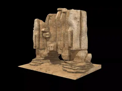 Rock Formation 3D Model Free low-poly 3D model