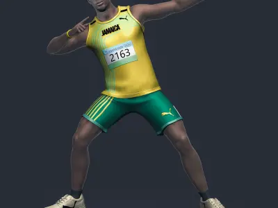  Usain Bolt 3D Printable 2 3D print model