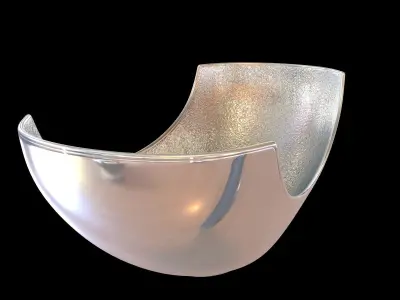 Custom made Brass table and arteriors metal  bowl 3D model