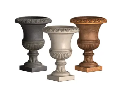 Classical vase for decorating the facade Flowerpot 3D model