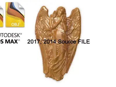 Angel wings front overlay 3dprint 3D model 3D model