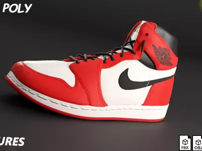 sneaker Air Jordan Low-poly 3D model