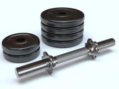 Dumbbell pair of dumbbells 3D model get