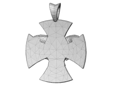 Low-poly Game Ready 3D Model of Maltese Cross DVL Low-poly 3D model