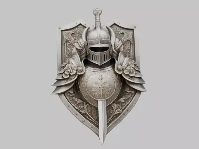  Knights Crest 3D model Low-poly 3D model