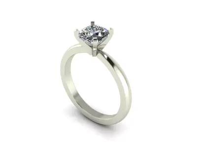 Solitaire Diamond Engagement Ring R4 3D print model