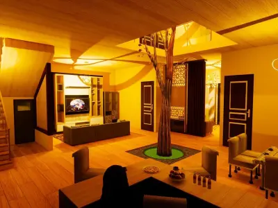 modern scandinavian house 3D model